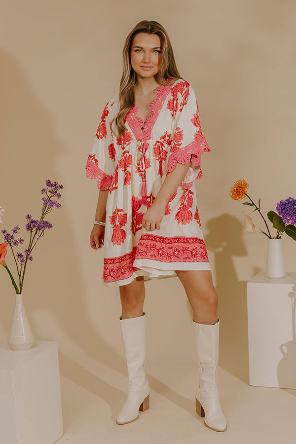 Amelie Floral Mini Dress Pink 1