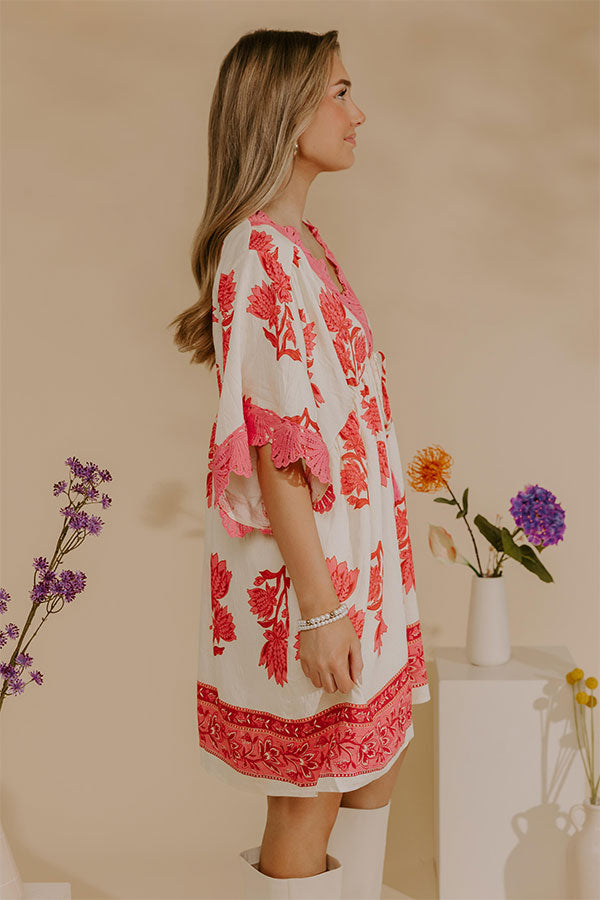 Amelie Floral Mini Dress Pink 3