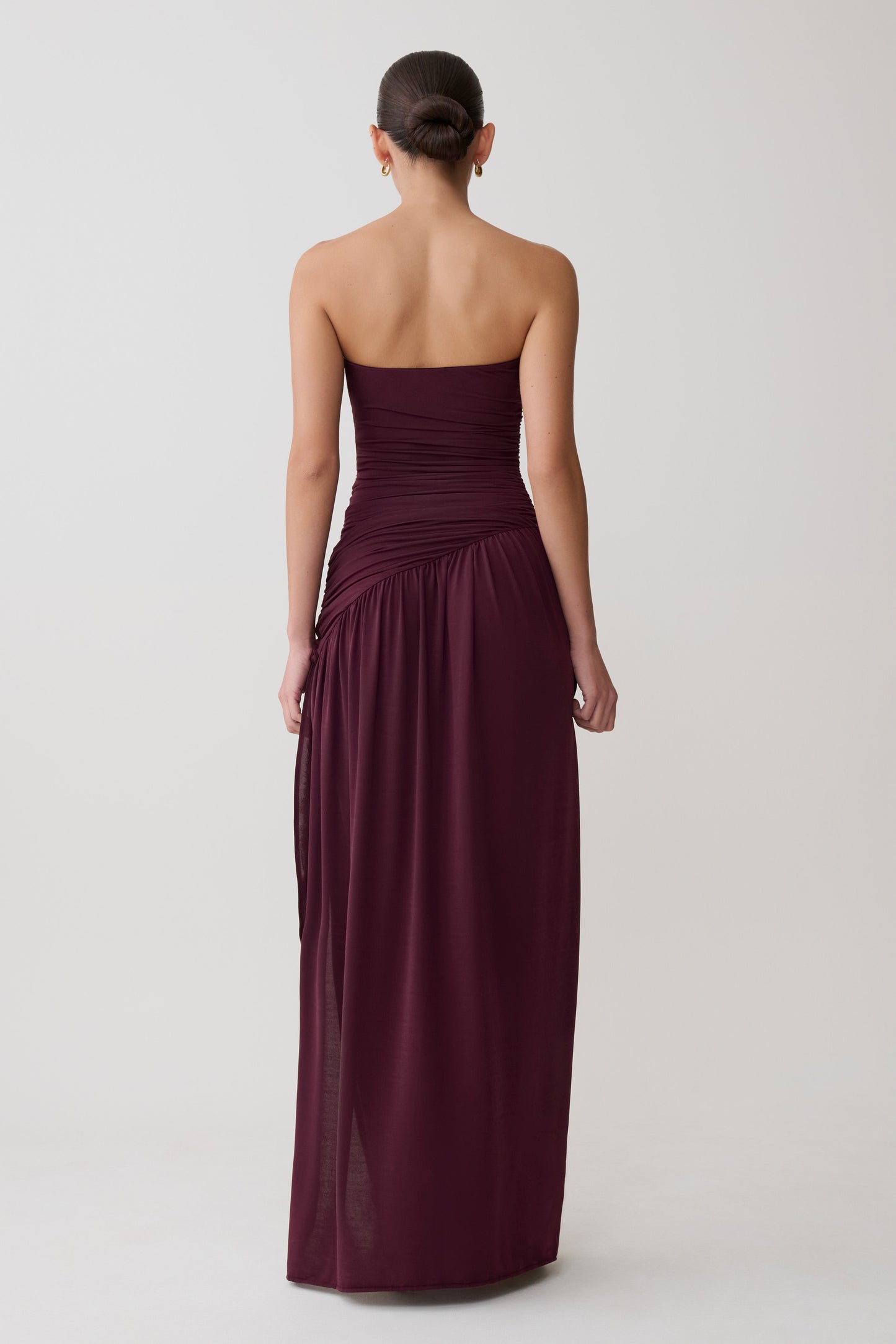 Bex Burgundy Slinky Maxi Dress Burgundy 2