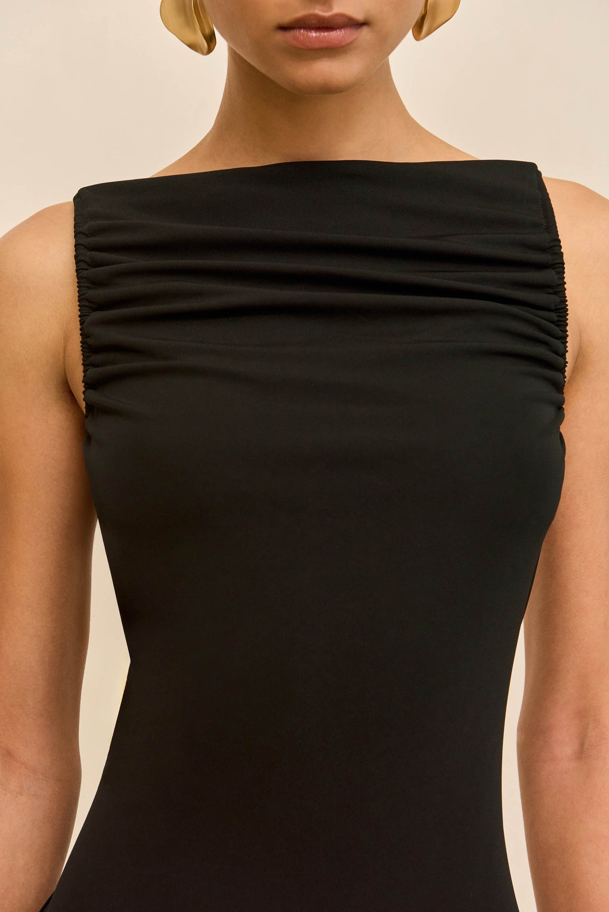Isaray Satin Midi Dress in Black BLACK 8
