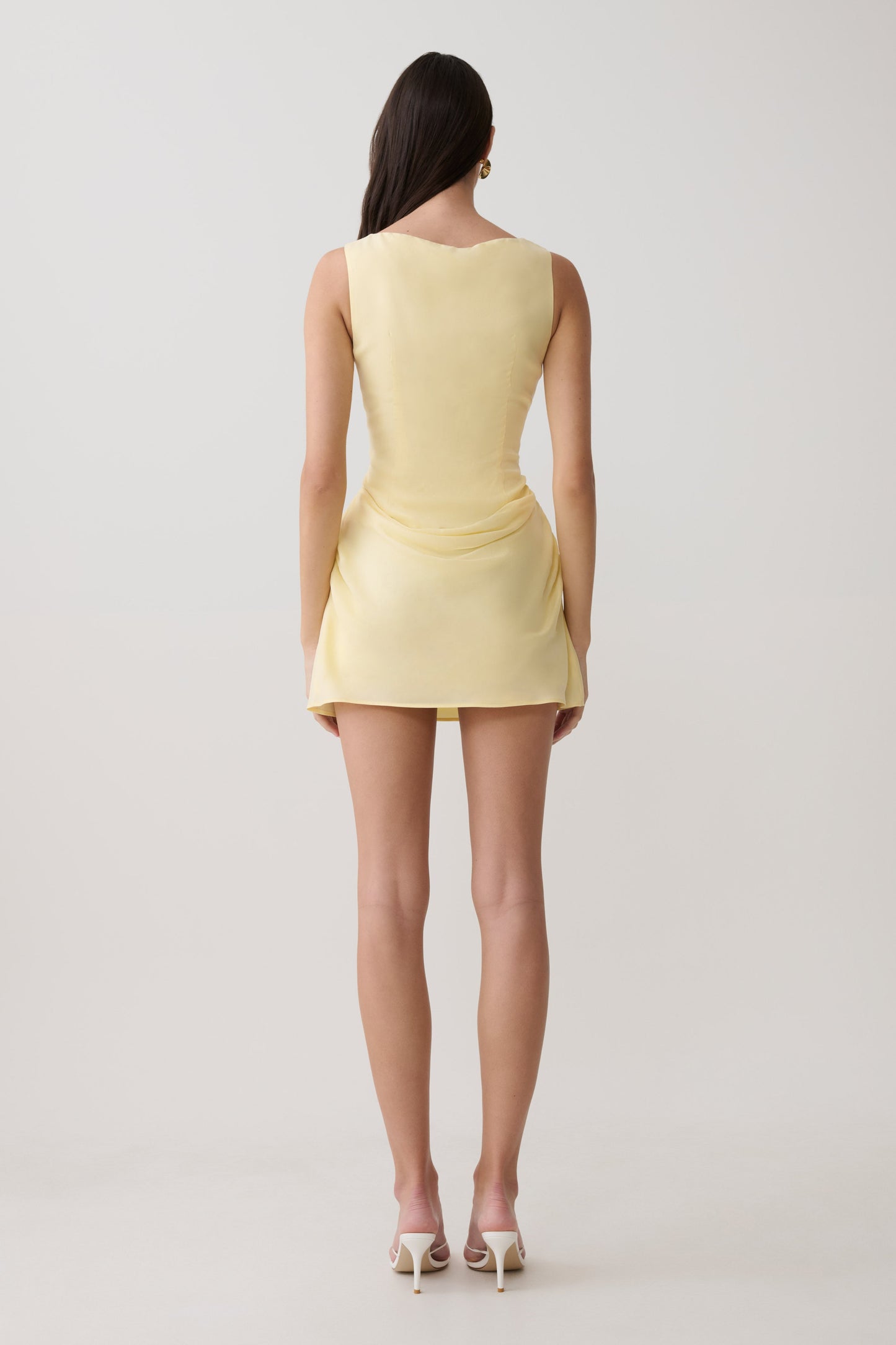 Bexley Draped Mini Dress in Dark Chocolate Dark Chocolate 7