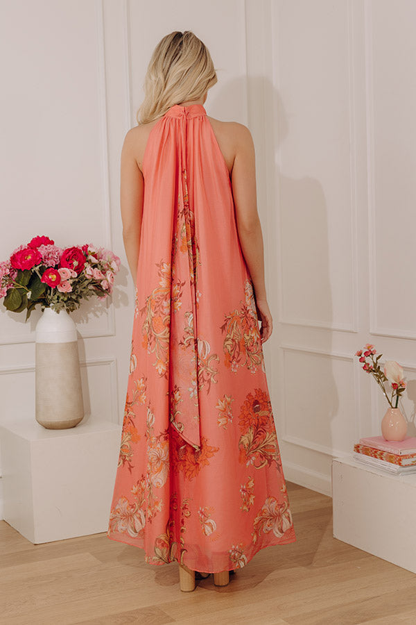 Isadora Floral Maxi Dress coral 2