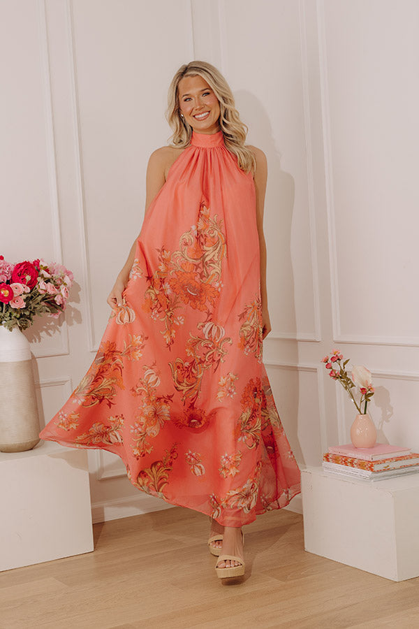 Isadora Floral Maxi Dress coral 5
