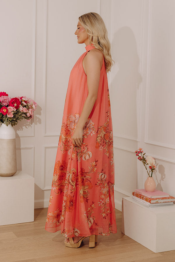 Isadora Floral Maxi Dress coral 3
