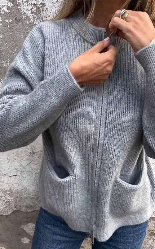 Margot Knit Cardigan Jacket Blue 2