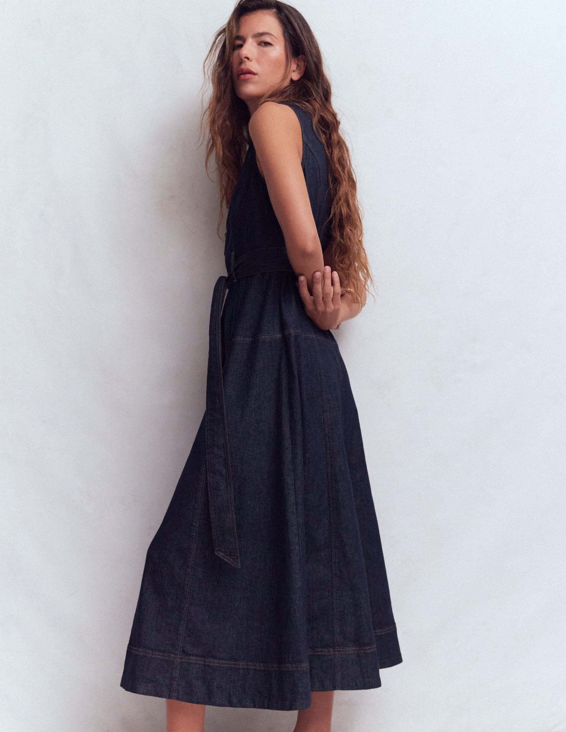 Margot Denim Zip Dress Indigo Wash 4