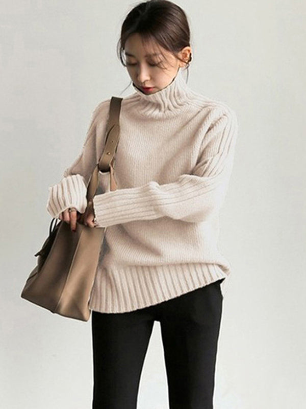 Ursula Turtleneck Sweater Dress in Deep Blue WHITE 5