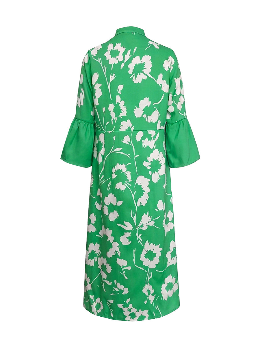 Margot Floral Maxi Dress Green 4
