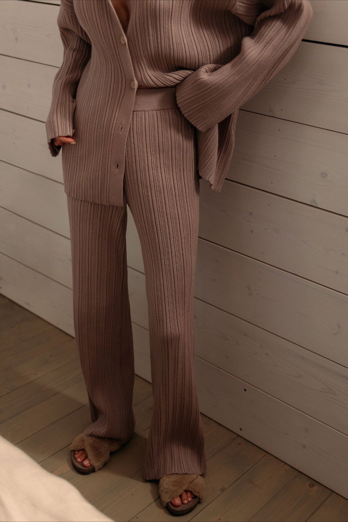 Margot Ribbed Knit Set Coffee 4