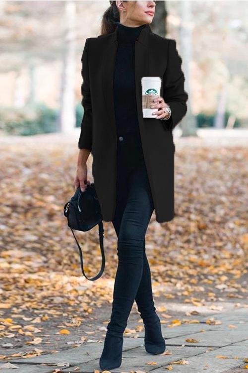 Eleanor Stand Collar Coat Dress ArmyGreen 5