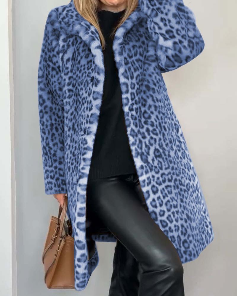 Chantelle Leopard Coat Pink 3