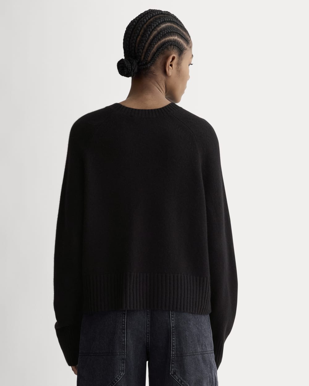 Margot Knit Sweater in Black Cashmere | Black 8