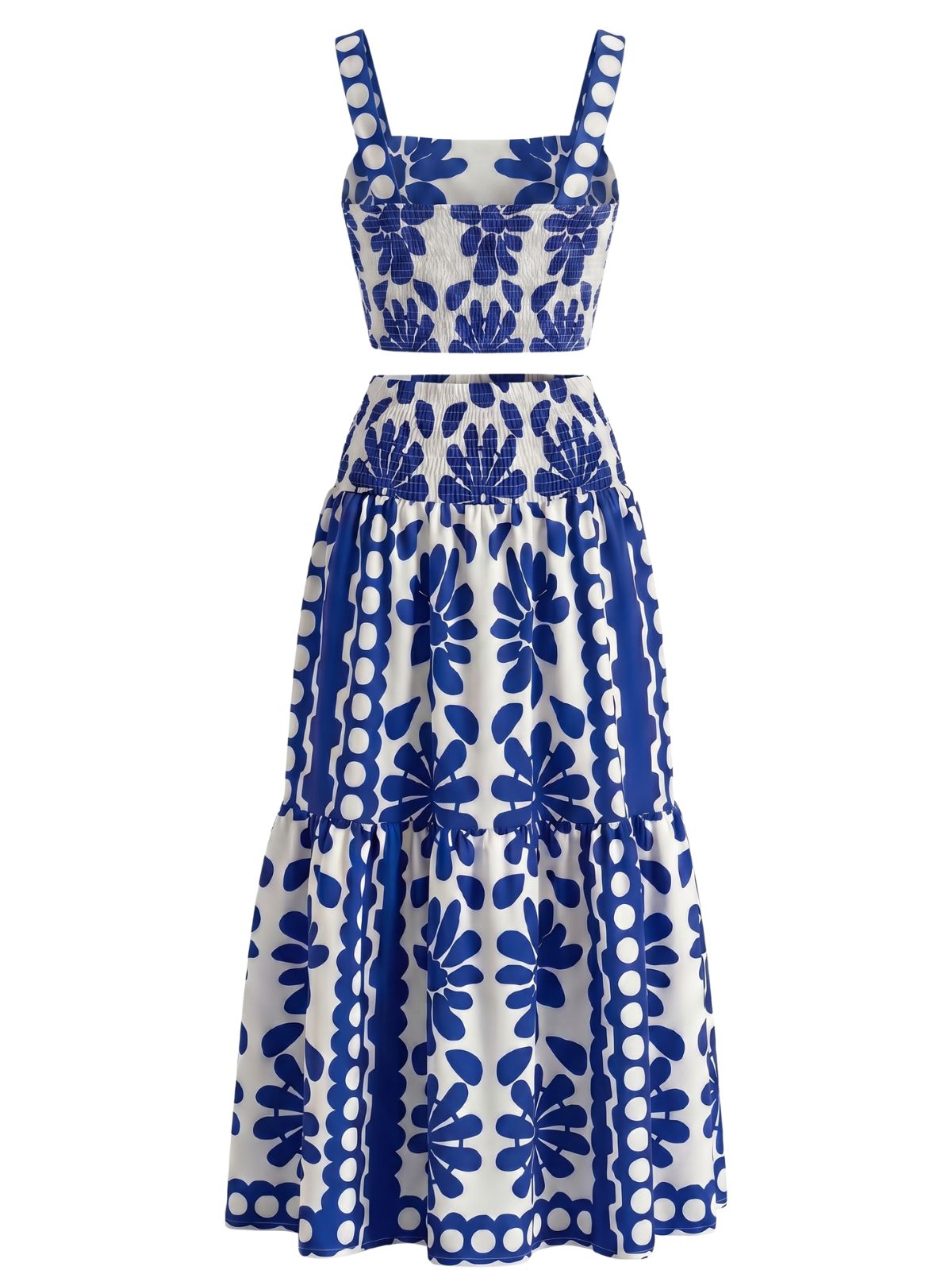 Imogen Square Neck Floral Maxi Dress Blue 10