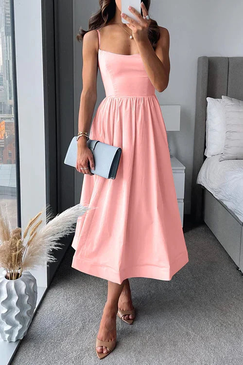 Isadora Satin Midi Dress Multi 2