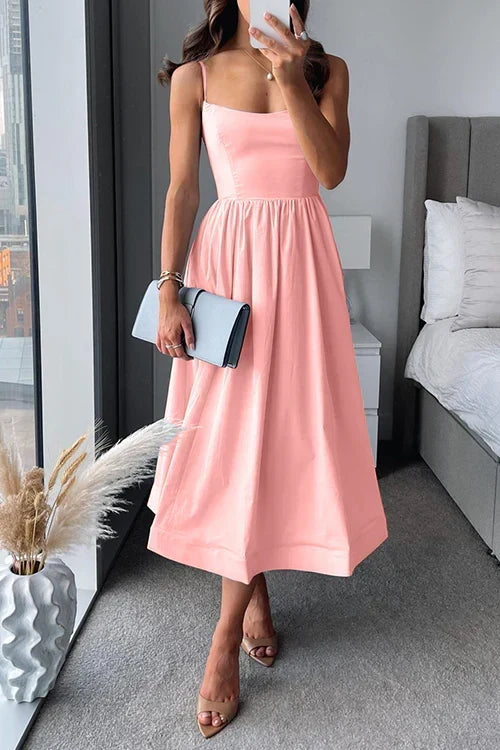 Isadora Satin Midi Dress Multi 6
