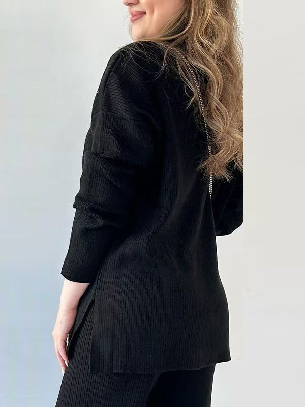 Margot Lapel Sweater Set GRAY 6