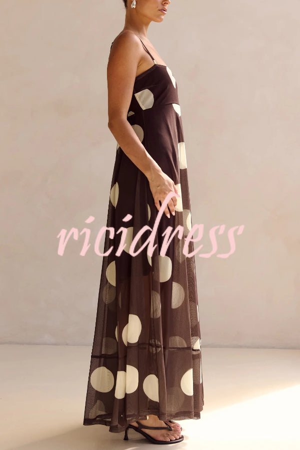 Delphine Mesh Maxi Dress White 9