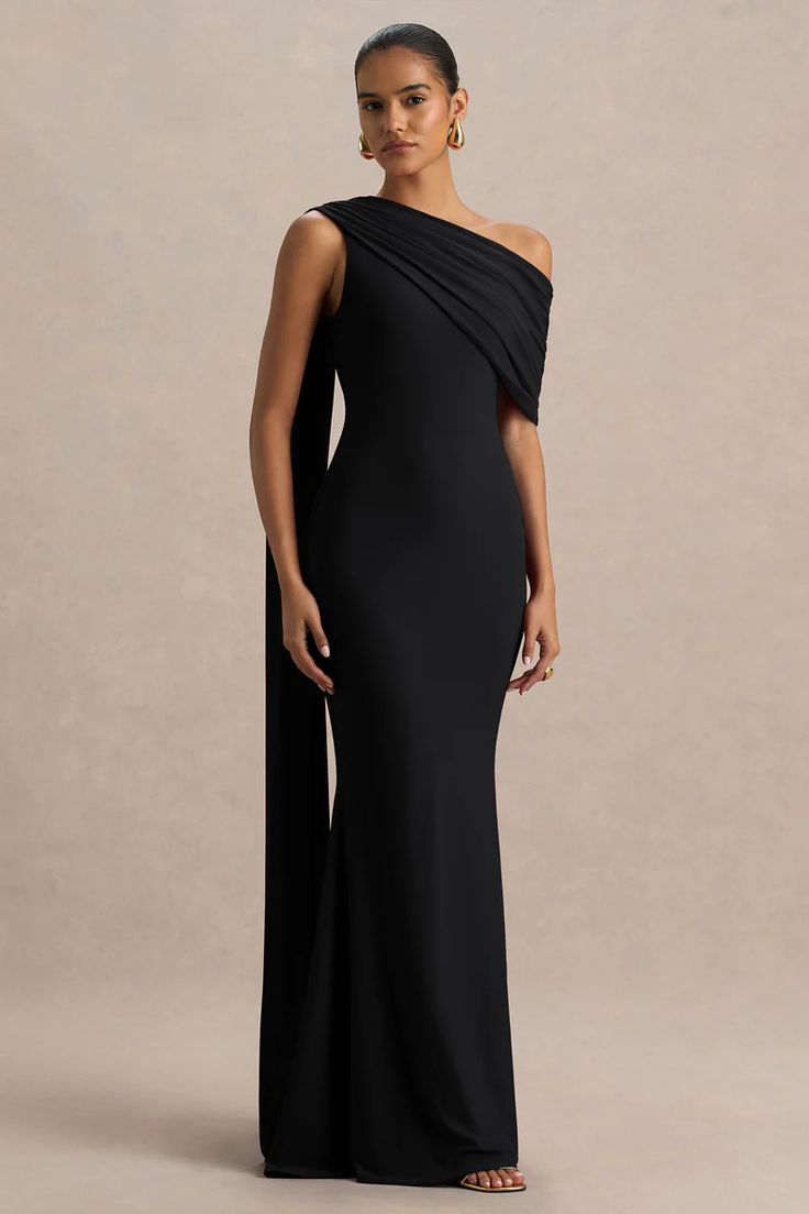 Zendaya Asymmetric Fishtail Maxi Dress 1