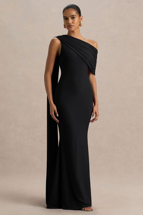 Zendaya Asymmetric Fishtail Maxi Dress
