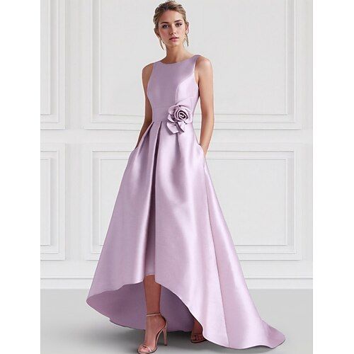 Talia A-Line Satin Gown Multi 1