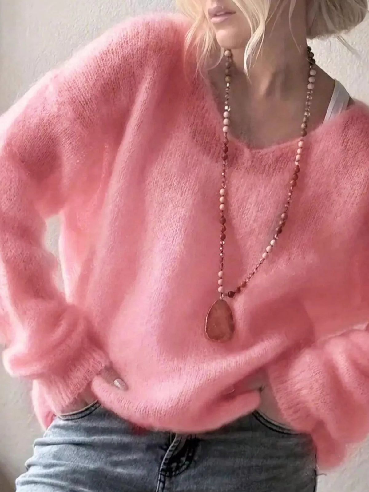Margot Knit Sweater Dress Blue 4