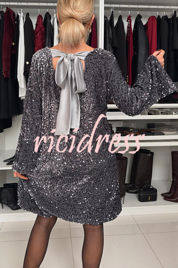 Margot Velvet Sequin Mini Dress Multicolor 8