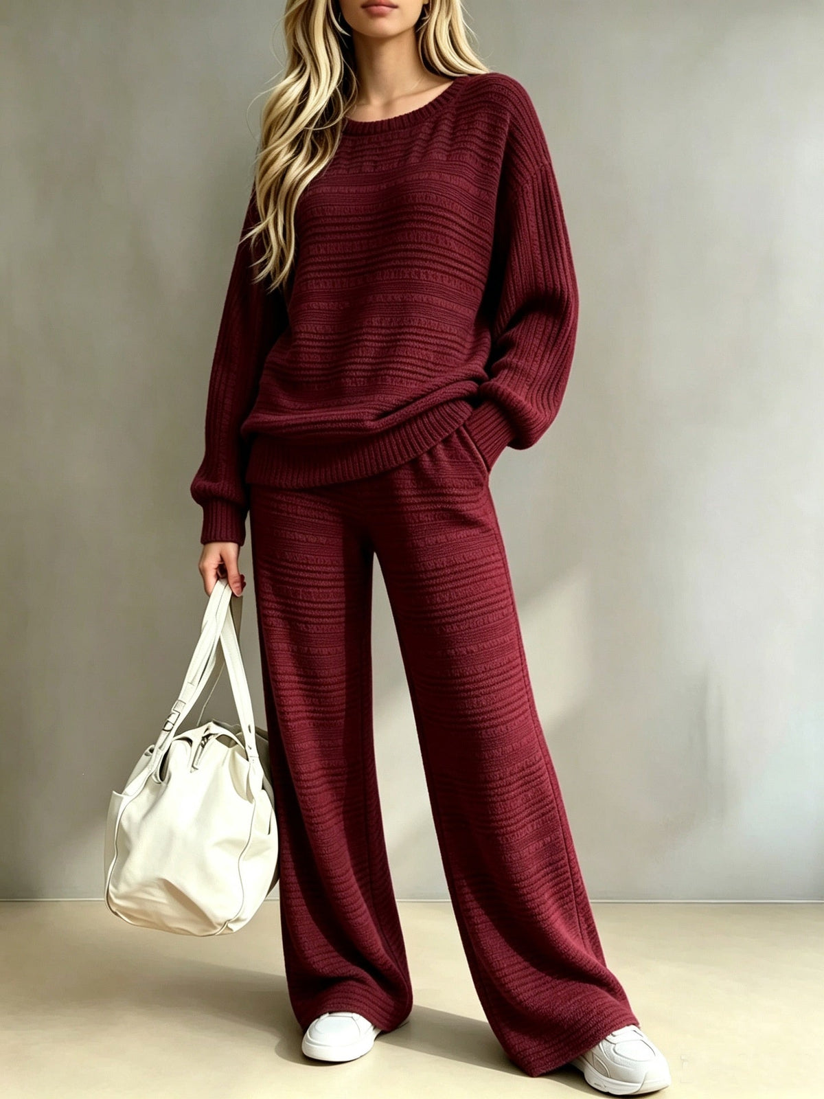 Margot Ladder-Knit Co-ord Set Khaki 7
