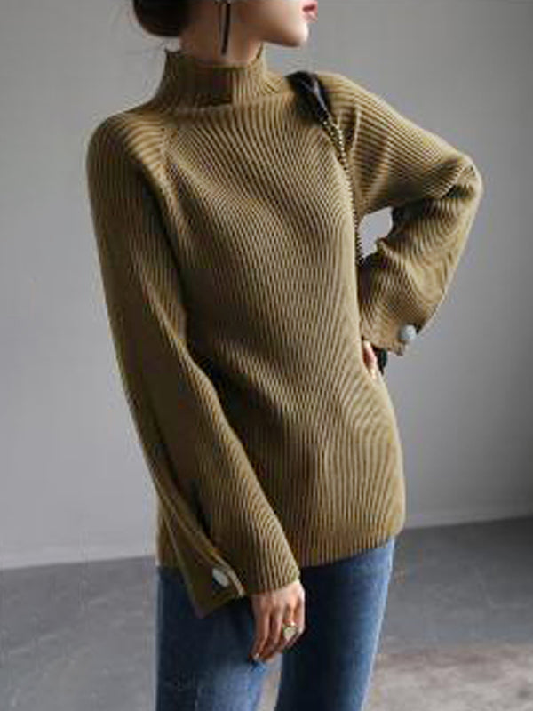 Margot Mock-Neck Sweater Dress BEIGE 7