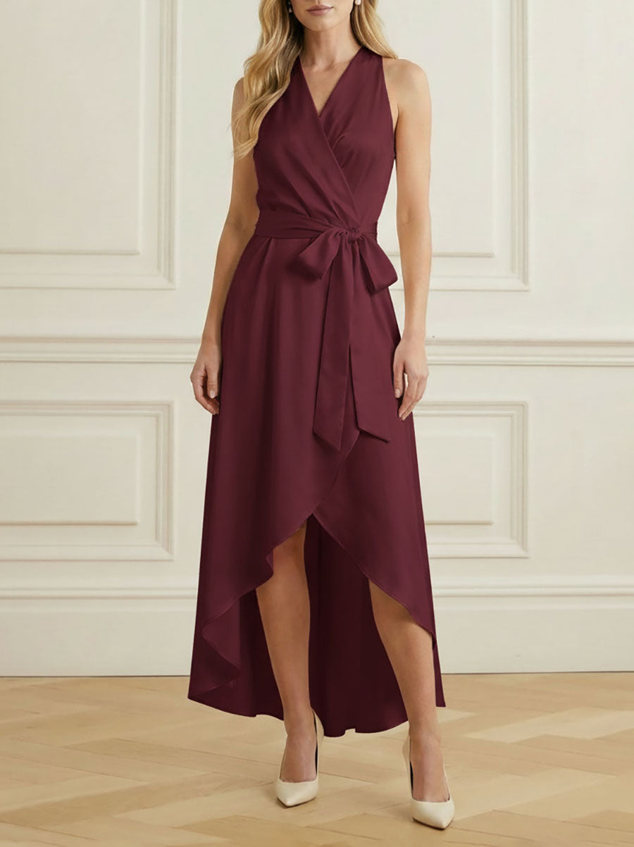 Valentina High-Low Ruffle Maxi Dress DEEP BLUE 4