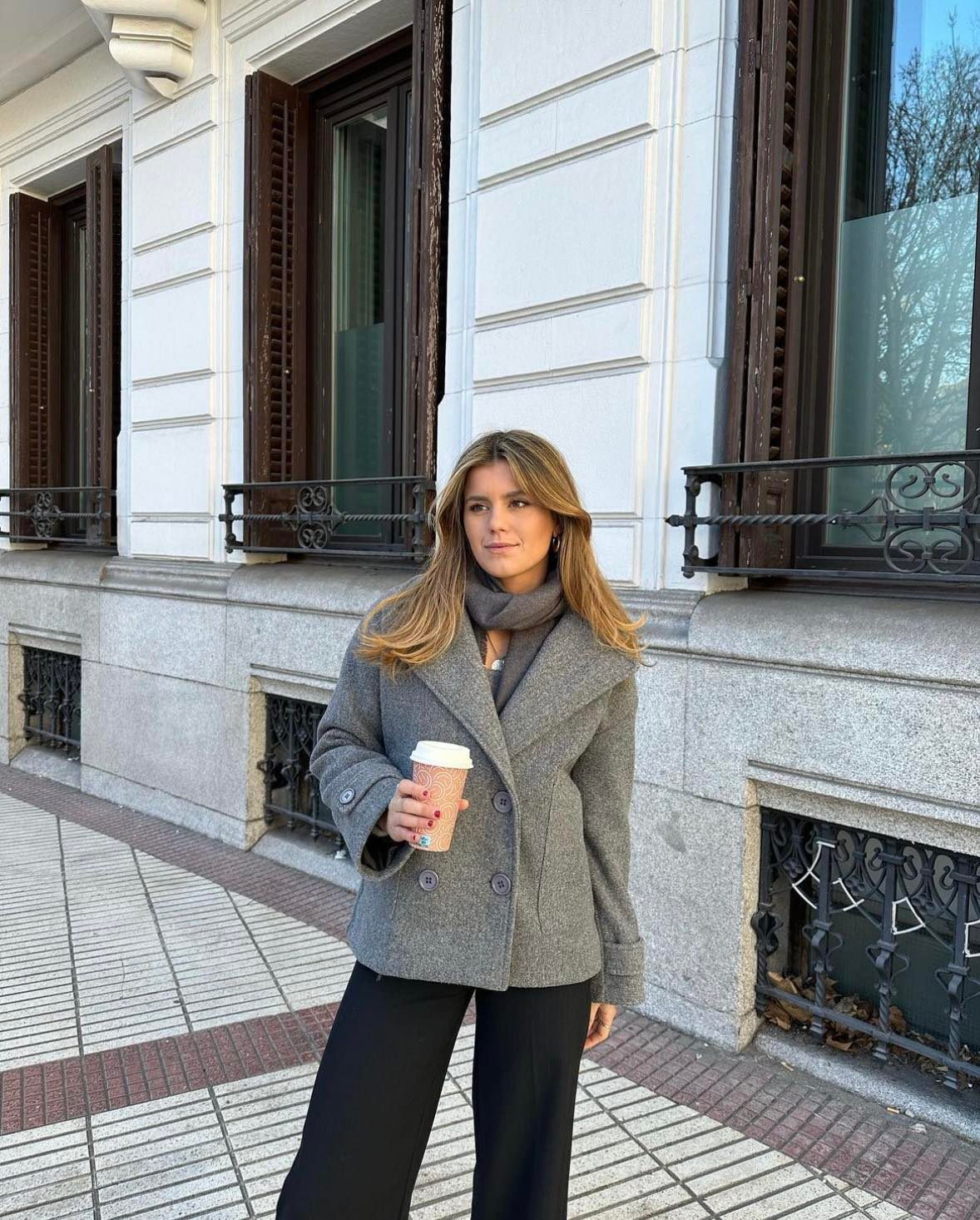 Isabelle Grey Wool Coat Grey 10
