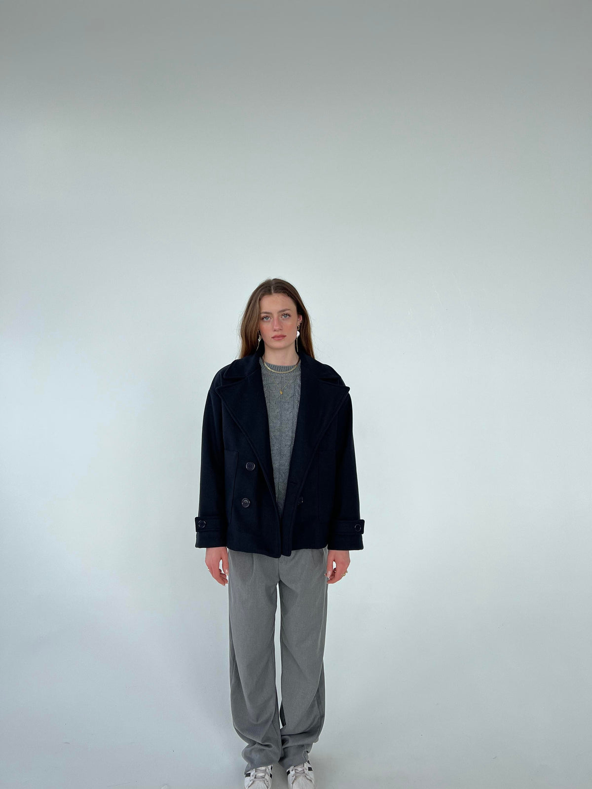 Isabelle Grey Wool Coat Dark navy 4