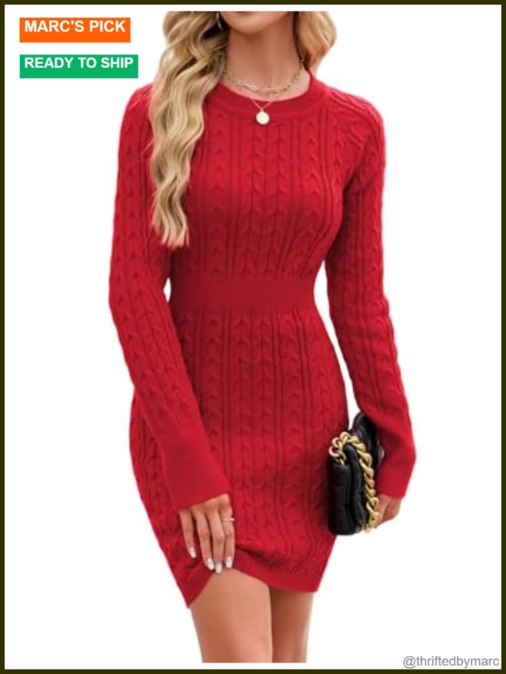Margot Cable Knit Mini Dress Burgundy 1