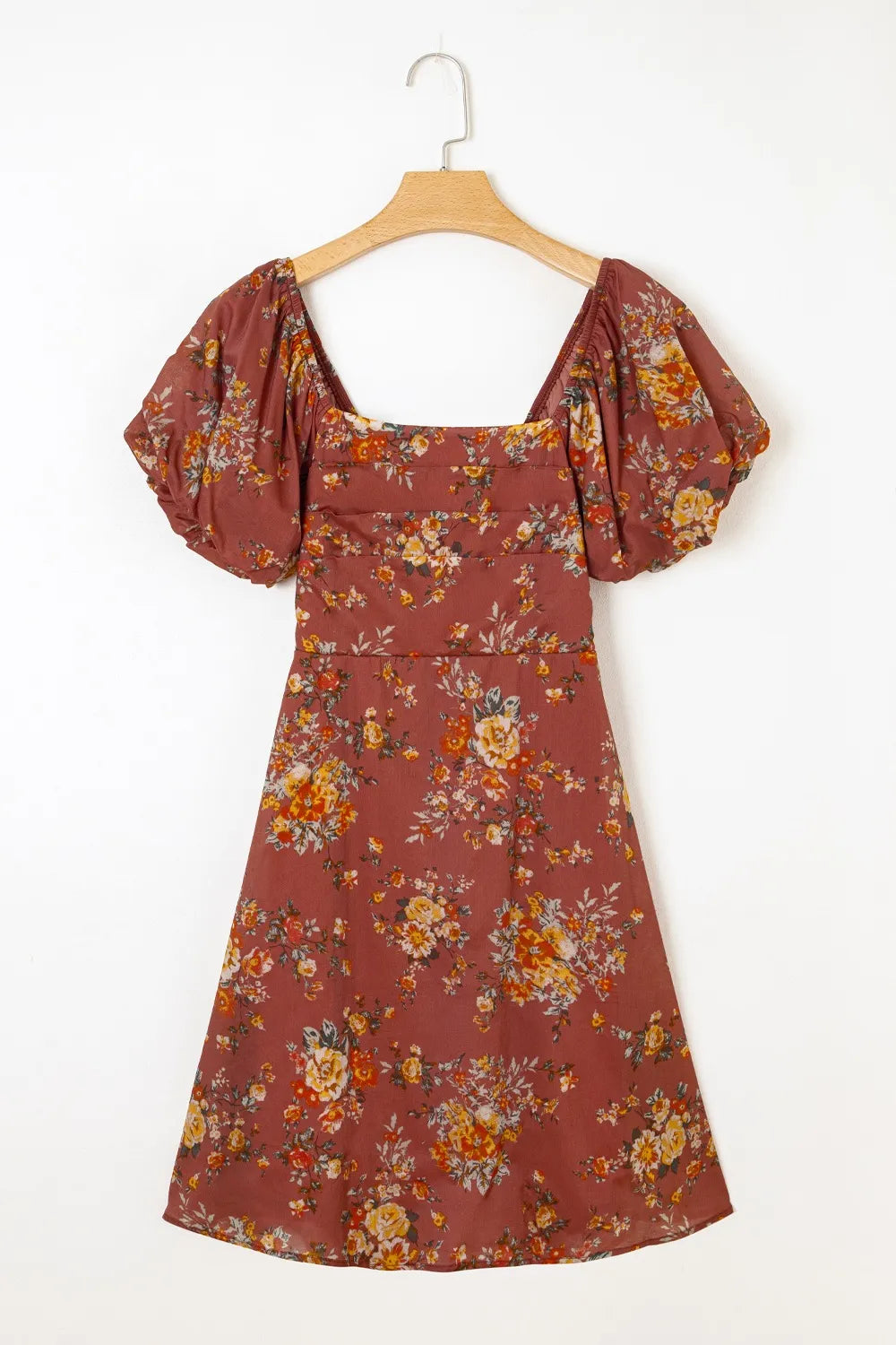 Arabella Floral Mini Dress Caramel 8