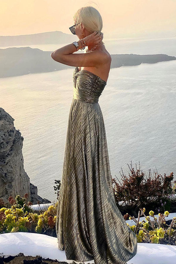 Elowen Off-Shoulder Satin Maxi Dress Black 3