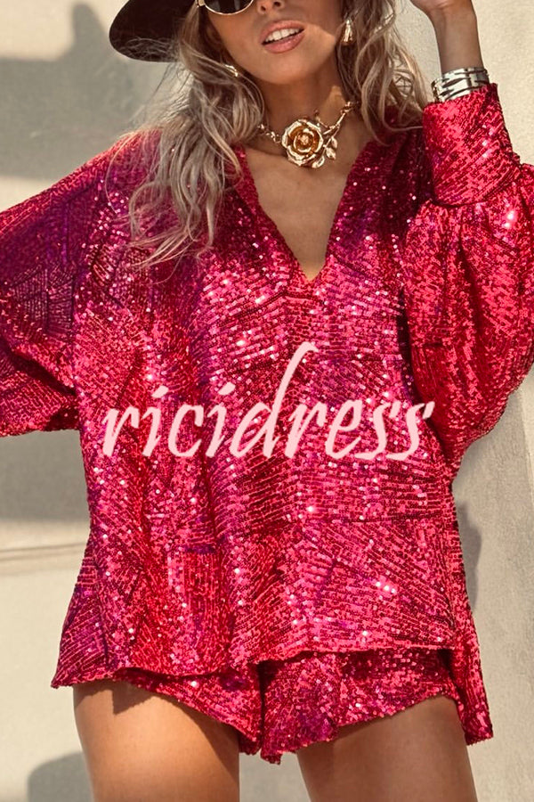 Margot Sequin Top & Shorts Set Multi 1