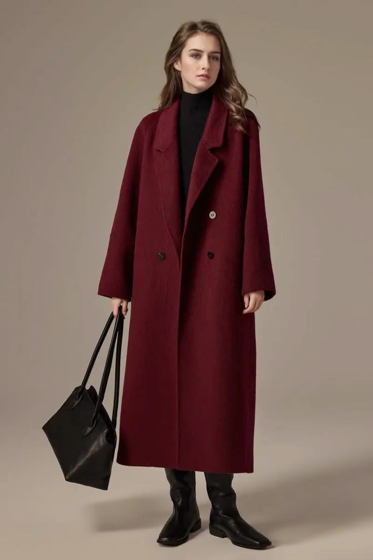 Margot Double-Breasted Wool Coat Grey 1