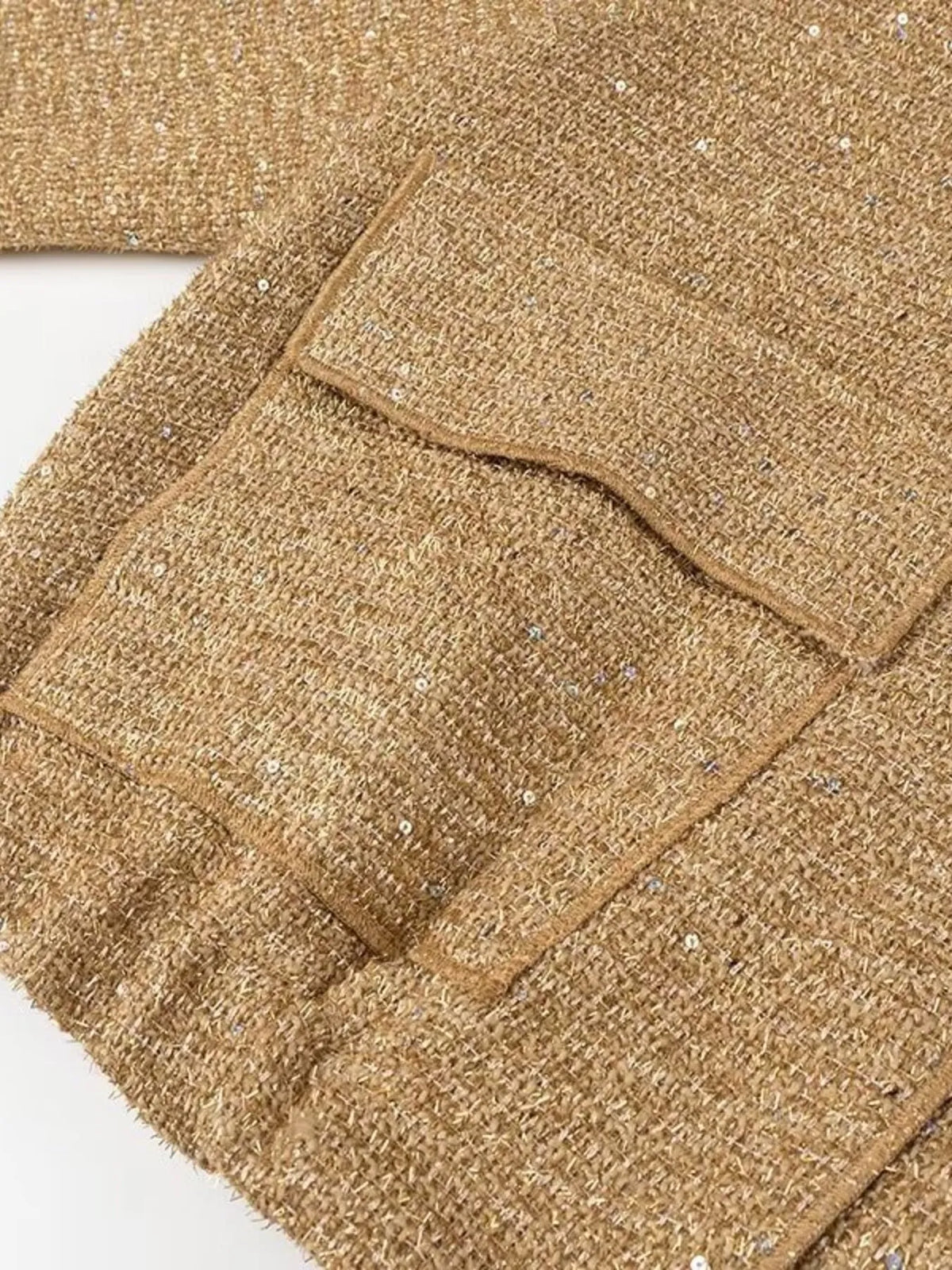 Margot Sequin Blazer Jacket Gold 10