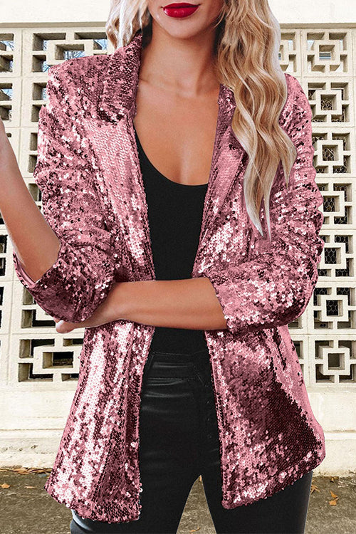 Margot Sequin Blazer Black 4