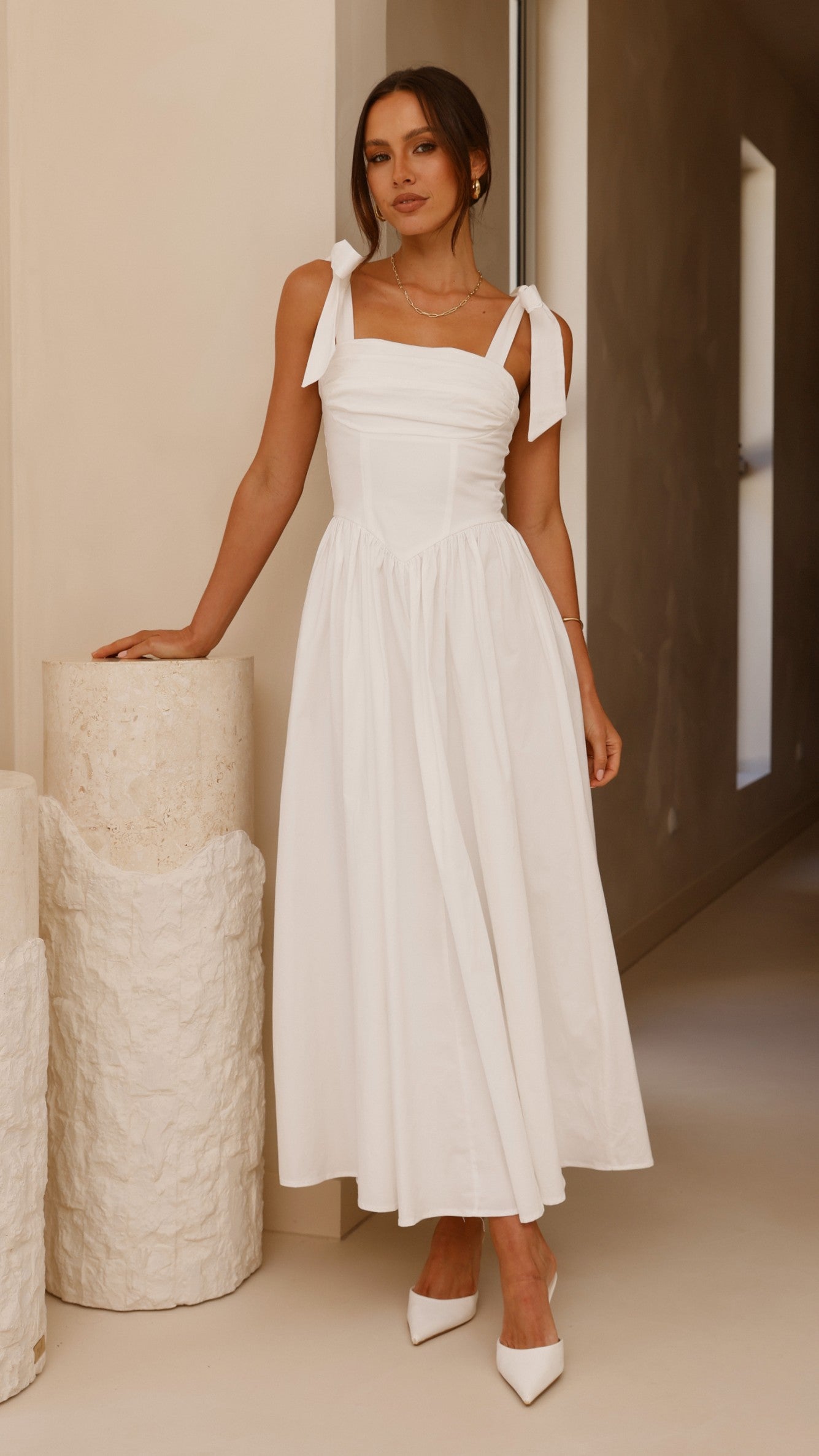 Haisley Pink Maxi Dress White 9