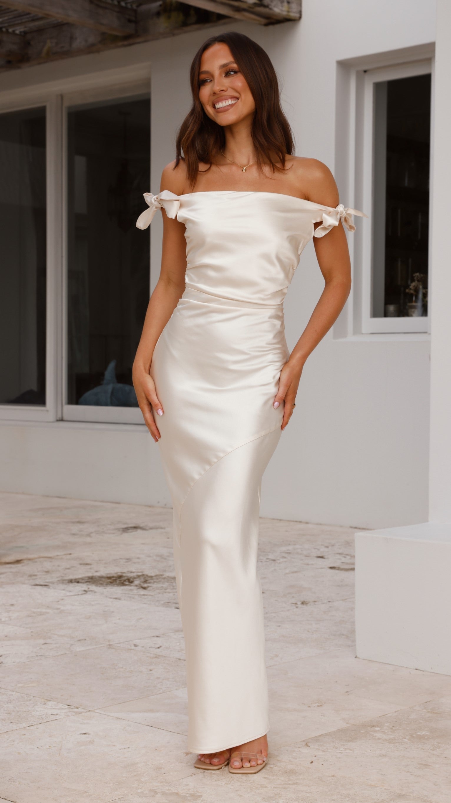 Frida Maxi Dress in Sapphire Champagne 1