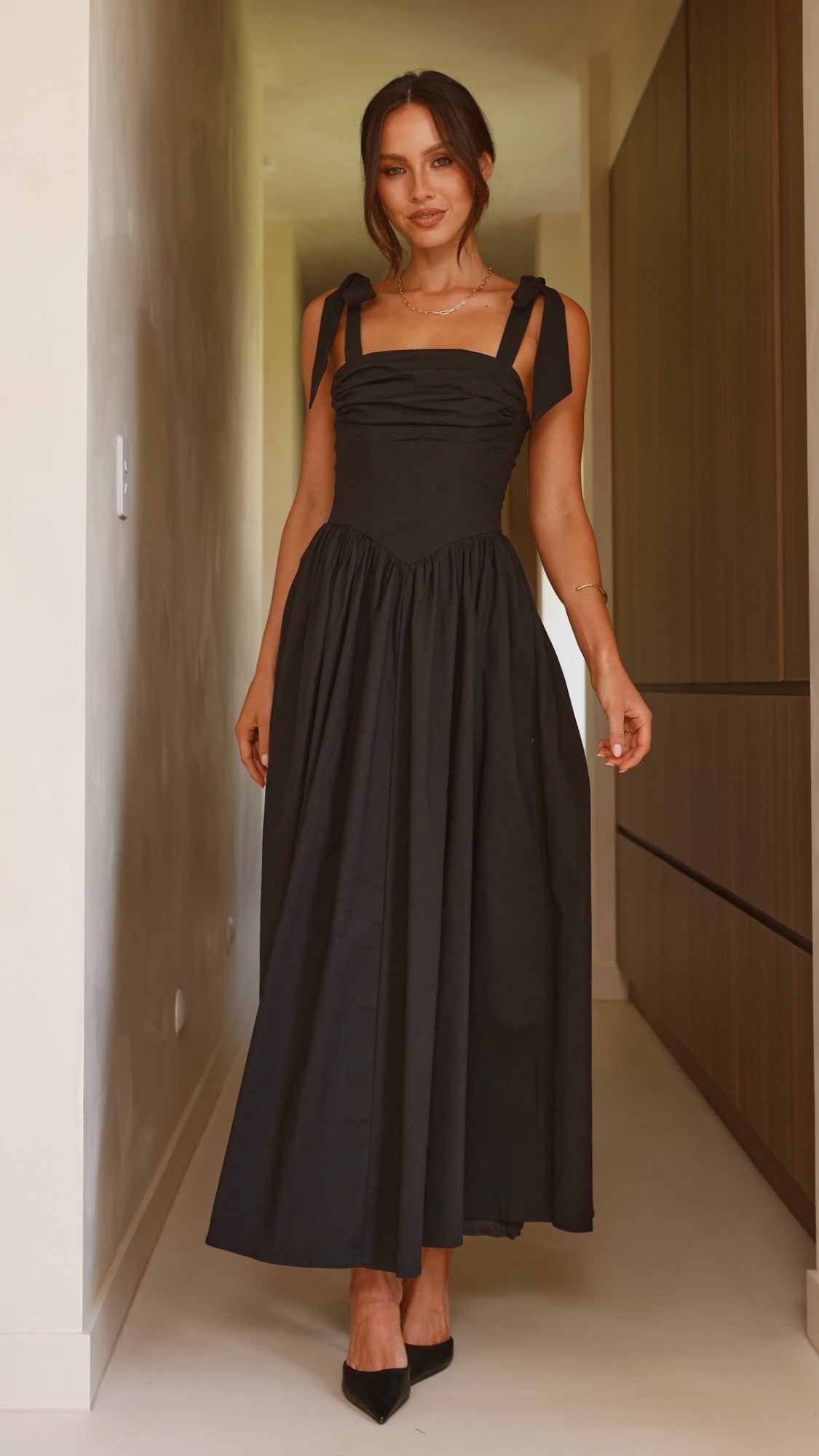 Haisley Pink Maxi Dress Black 6