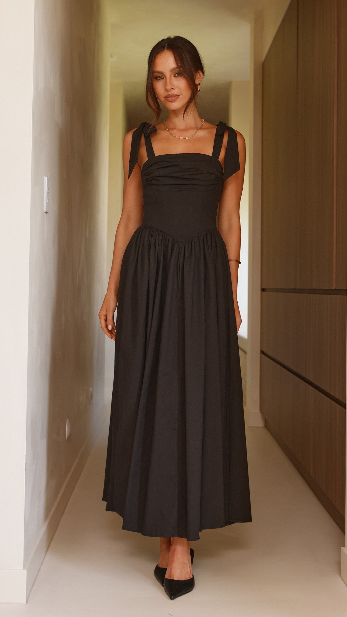 Haisley Pink Maxi Dress Black 8