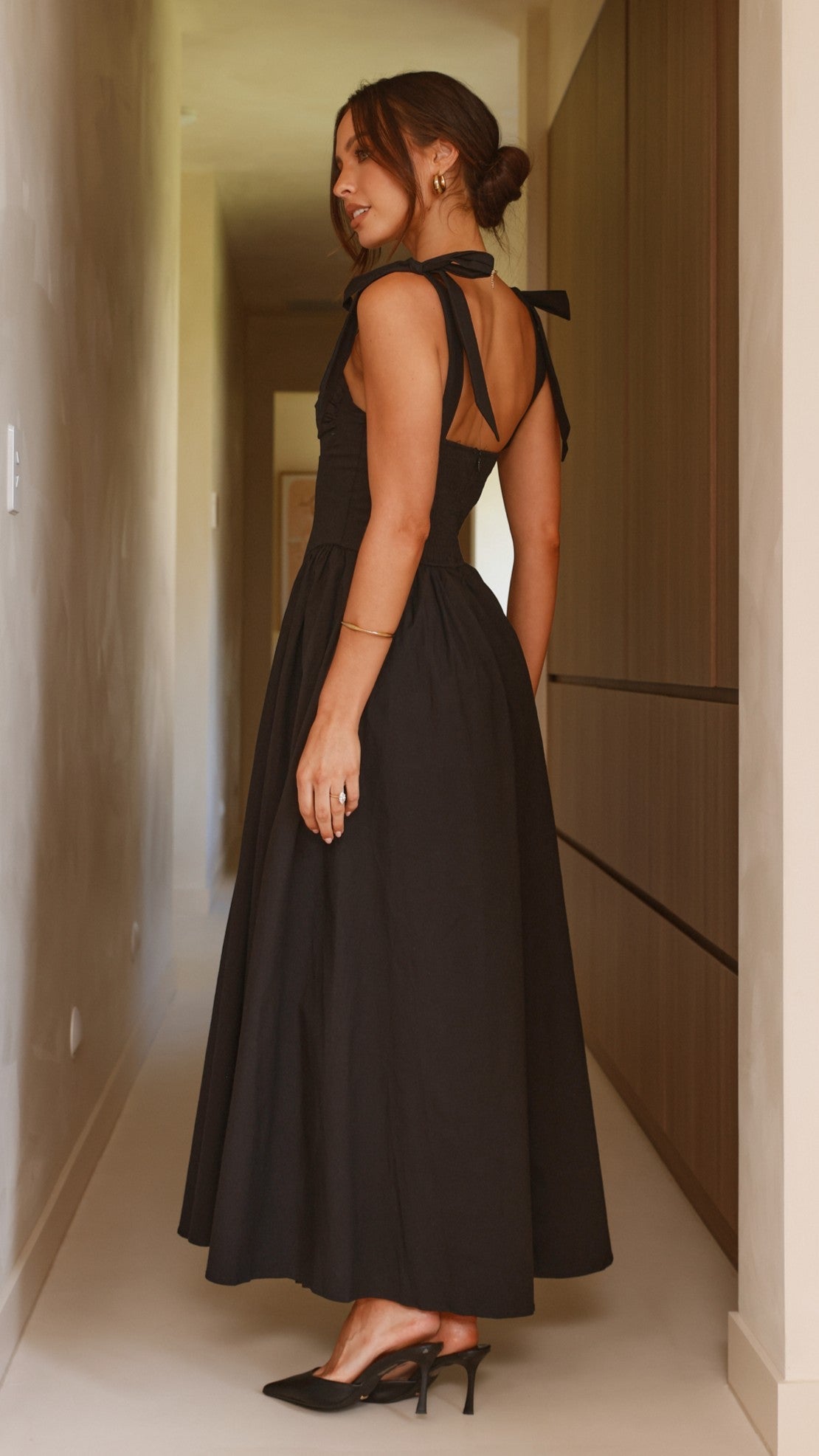 Haisley Pink Maxi Dress Black 2