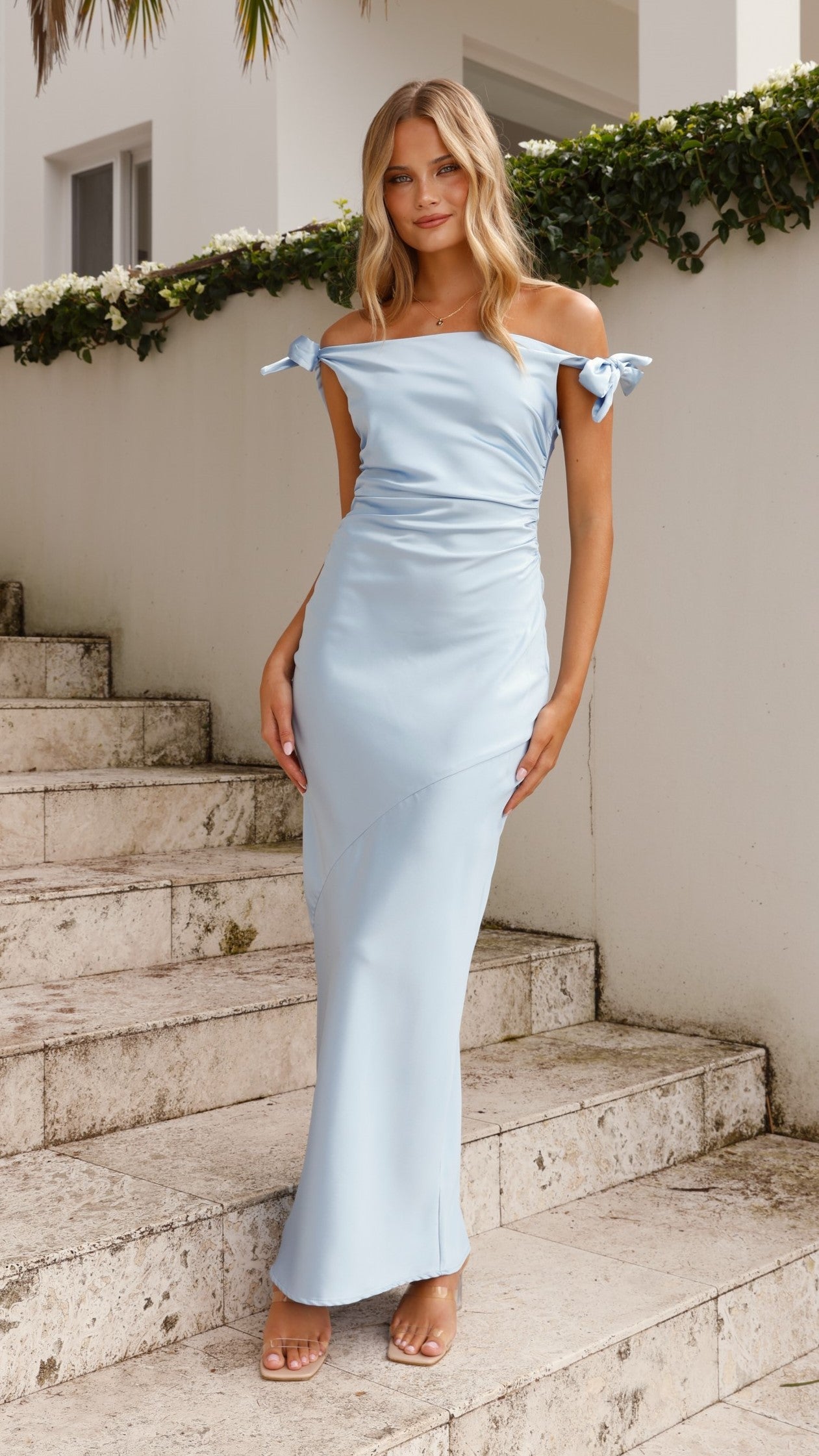 Frida Maxi Dress in Sapphire Blue 1