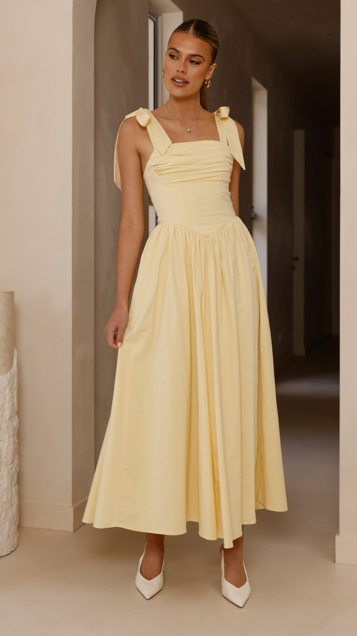 Haisley Pink Maxi Dress Yellow 6