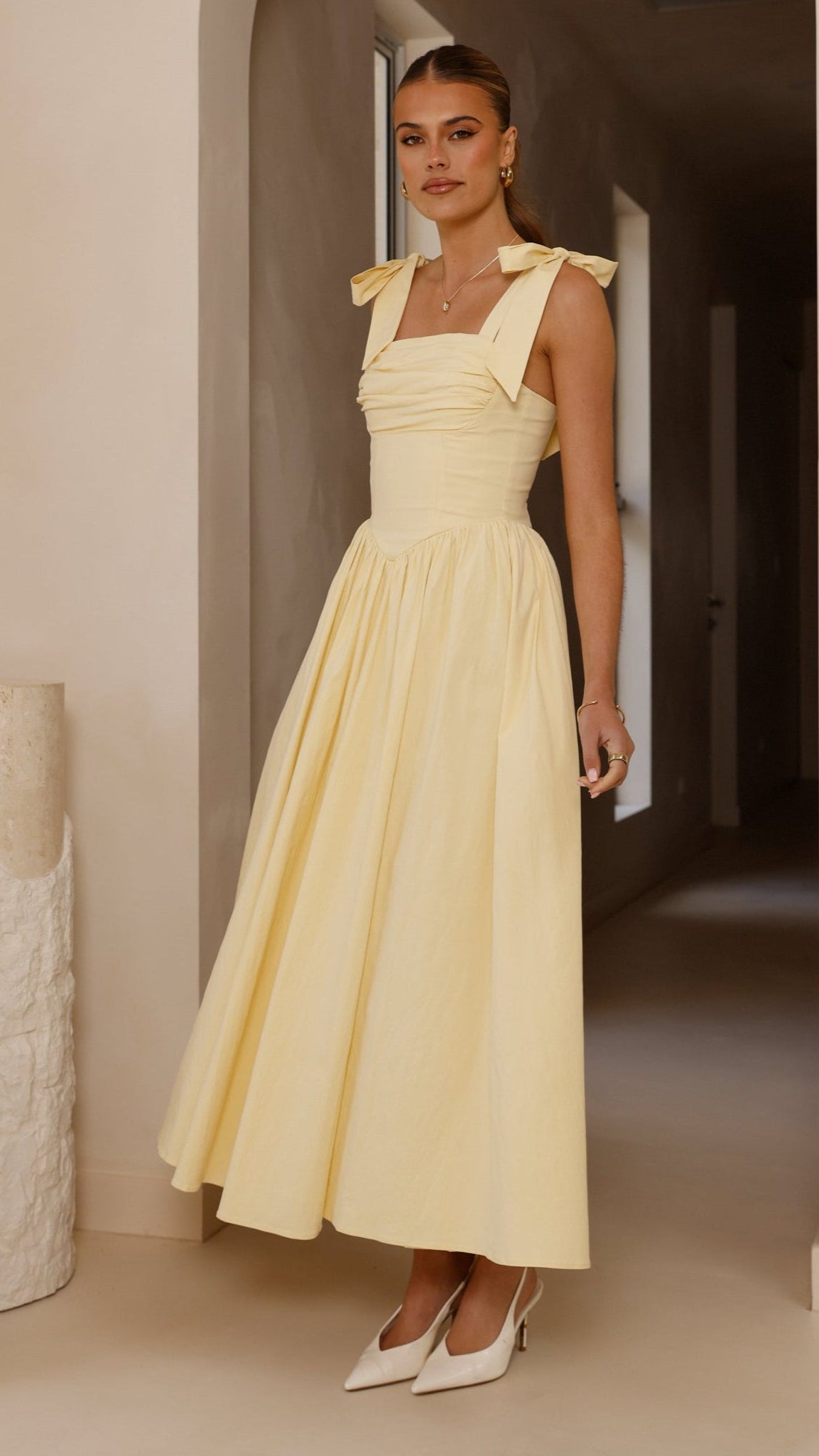 Haisley Pink Maxi Dress Yellow 7