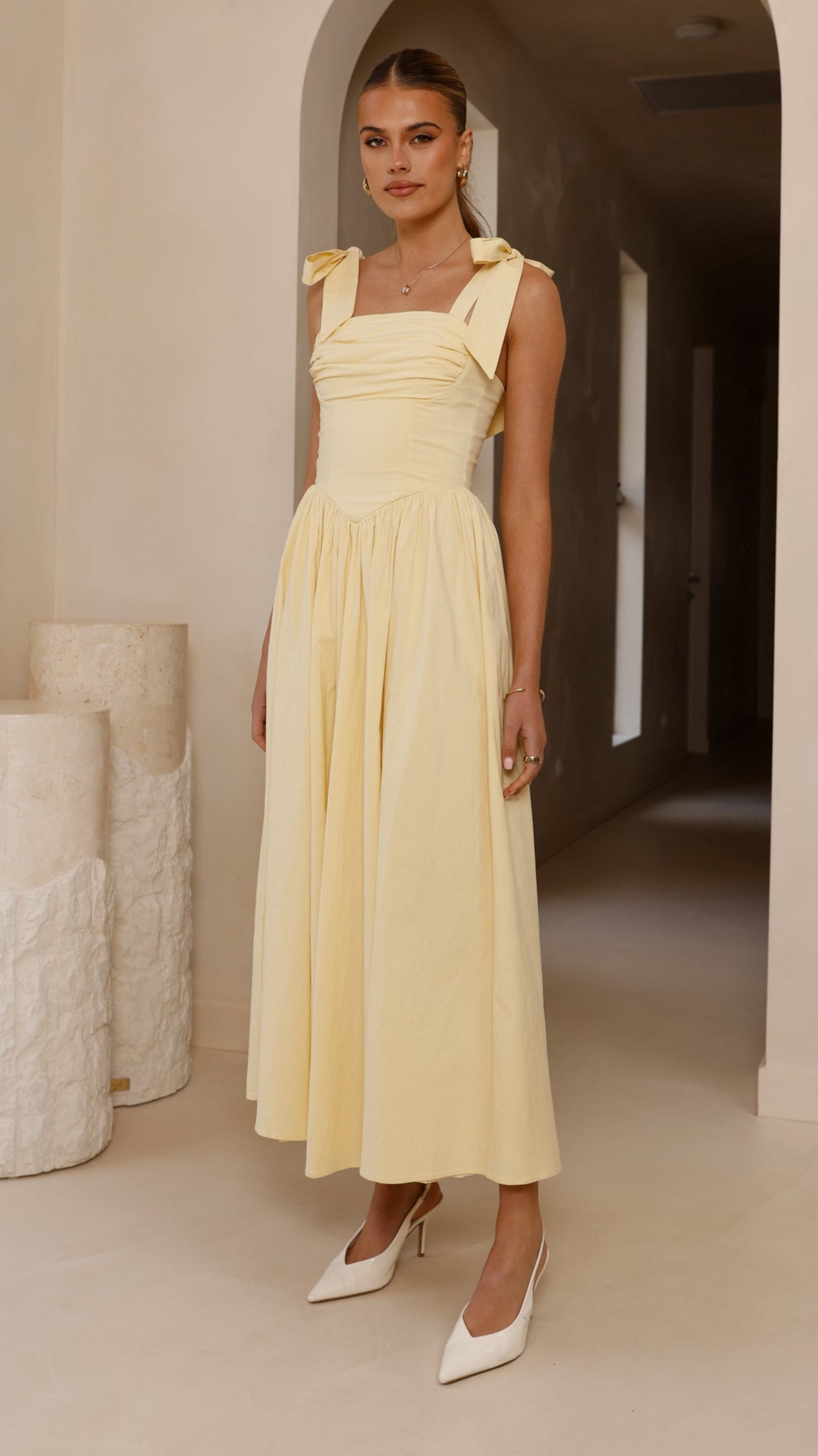 Haisley Pink Maxi Dress Yellow 9