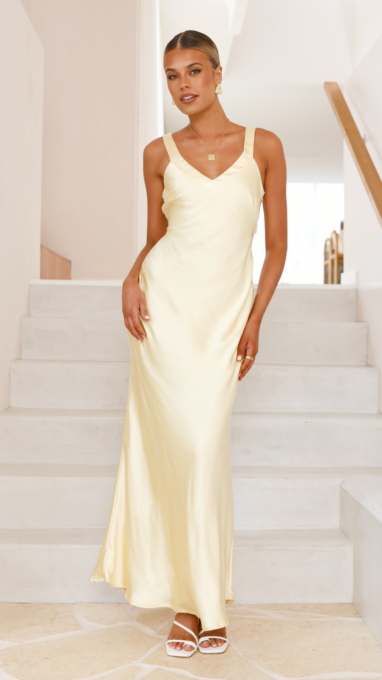 Andie Olive Maxi Dress Yellow 4