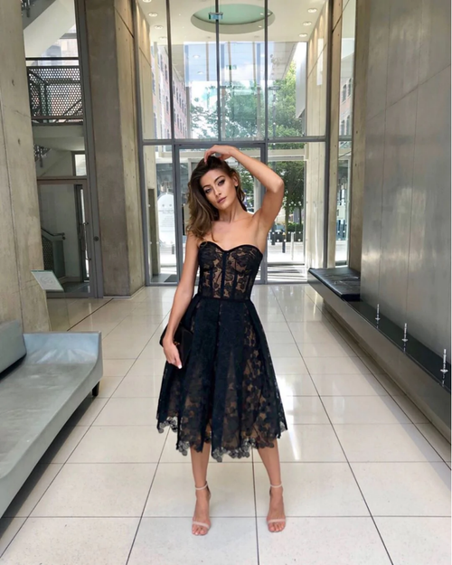 Valentina Embroidered Strapless Wrap Dress As photo 1