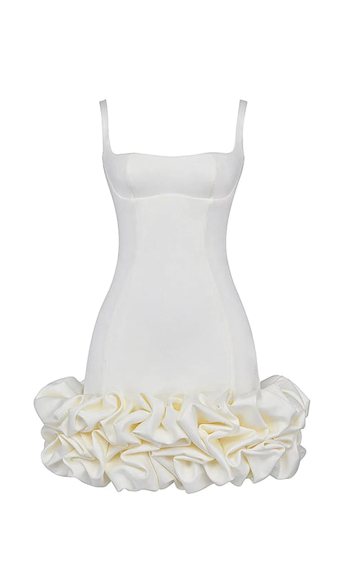Isabelle Ruffle Mini Dress White 1